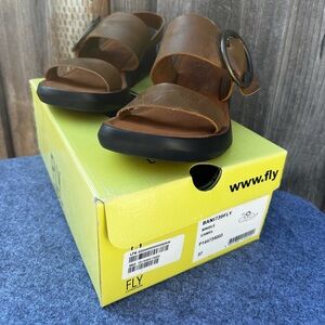 Fly London BANI739FLY BRIDLE CAMEL BUCKLE SANDALS Size 37